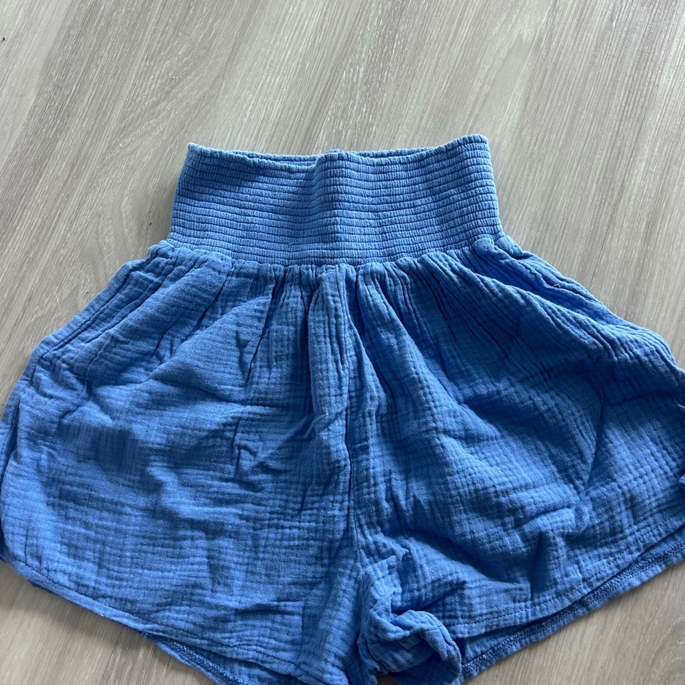 Z Supply High Waist Blue Shorts